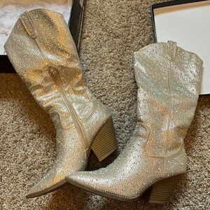 8.5/9 Rhinestone sparkly cowboy boots western